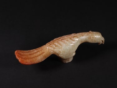 An Exquisite White Jade Bird Ornament