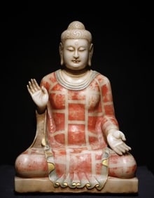 A Exquisite Marble Buddha statue Ornament