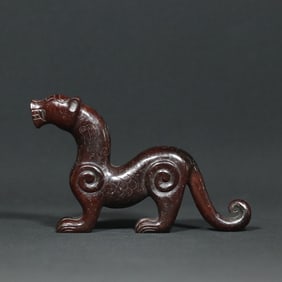 An Exquisite White Jade Tiger Ornament