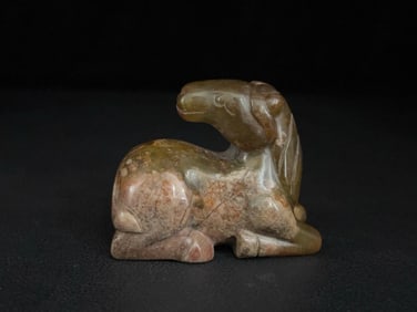 An Exquisite White Jade Horse Ornament