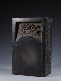 An Exquisite Dragon Pattern with poem Inkstone