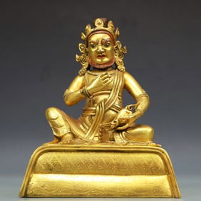 A Exquisite Gilt Bronze Statue of Mammon