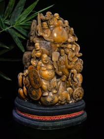 An Exquisite Shoushan Stone Character and Story Pattern Seal Ornament