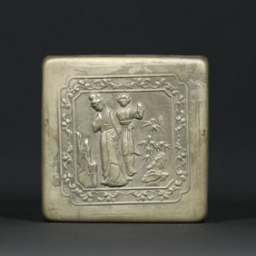 An Exquisite Bronze Character and Story Pattern Box