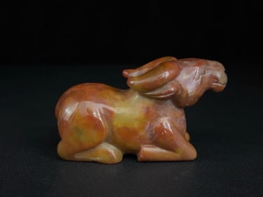 An Exquisite White Jade Buffalo Ornament