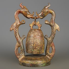 An Exquisite Bronze Dragon Pattern Ornament