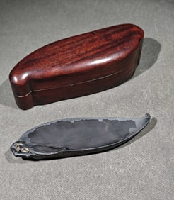 An Exquisite with poem Inkstone