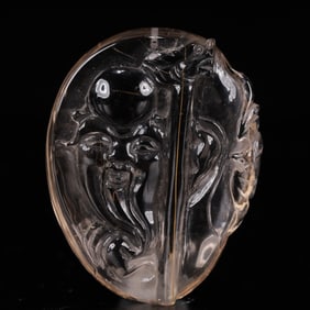 An Exquisite Crystal Statue of Longevity Pendant