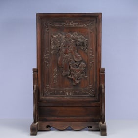 A Huge Zitanwood Figure Pattern Table Screen