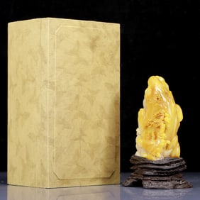 An Exquisite Shoushan Stone Landscape and Figure Pattern Ornament