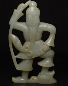 An Exquisite White Jade Figure Ornament