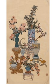 An exquisite kesi palace decoration picture