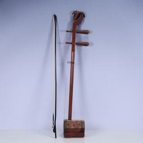 A Huge Wooden Qin Ornament