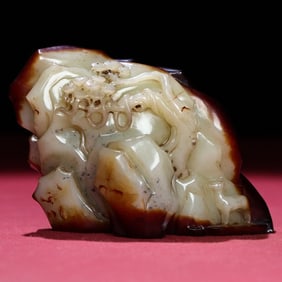 An Exquisite White Jade Rockery Ornament