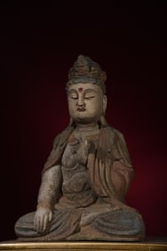 An Exquisite Camphor wood Statue of Bodhisattva