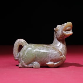 An Exquisite White Jade Horse Ornament