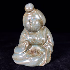 An Exquisite Ru yao Figure Ornament