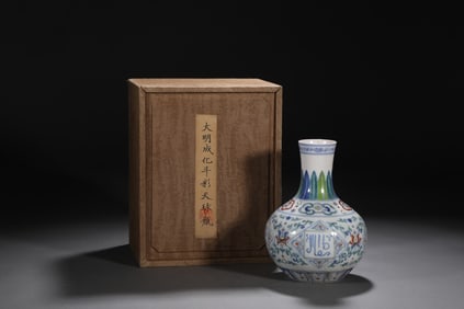 An Exquisite Doucai Lotus Pattern Vase