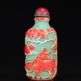 An Exquisite Glass Figure Pattern Snuff Bottle