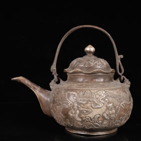An Exquisite Silver Figure Pattern Ewer