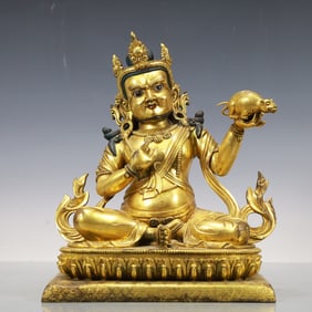 A Exquisite Gilt Bronze Statue of Mammon