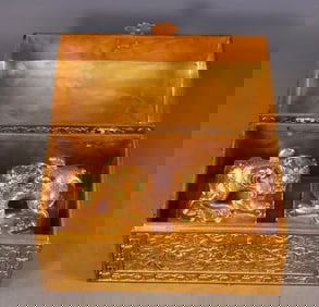 A Set of Fine Gilt Bronze Dragon Pattern Auspicious Beast Seal