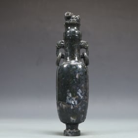 A Exquisite Jasper Double-Ears Vase