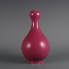 An Exquisite Ruby Red-Glazed Vase