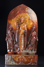 An Exquisite White Jade Buddha Statue