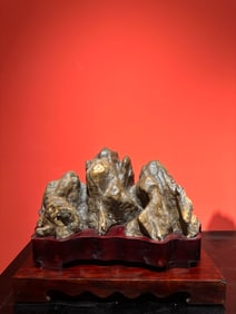 An Exquisite Lingbi Stone Mountain-Shaped Ornament