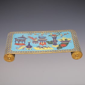 A Exquisite Cloisonne Lotus Pattern Ornament