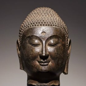 An Exquisite Limestone Buddha head
