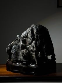 An Exquisite Lingbi Stone Mountain-Shaped Ornament