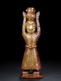 An Exquisite White Jade Figure Ornament