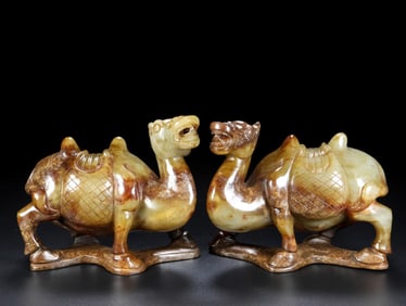 An Exquisite White Jade Camel Ornament