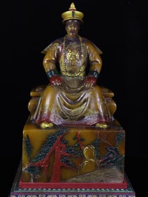 An Exquisite Shoushan Stone Figure Seal Ornament