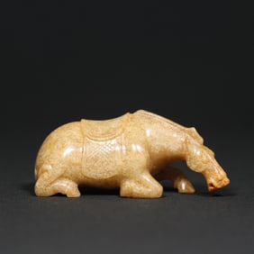 An Exquisite White Jade Horse Ornament