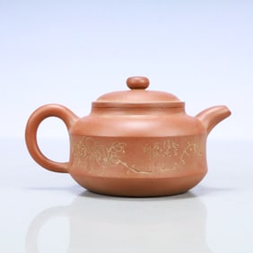 A Exquisite Purple Sands Flower Pattern Teapot