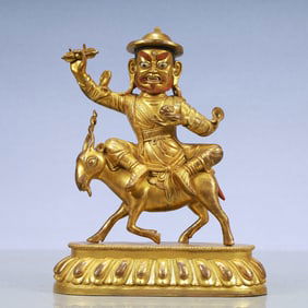 A Exquisite Gilt Bronze Statue of Vajra