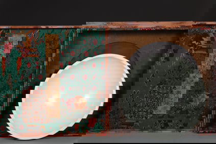 An Exquisite Blue and White Iron-Red Flower and Fruit Pattern Bowl