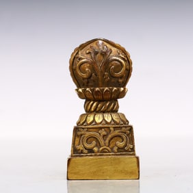 A Exquisite Gilt Bronze Seal