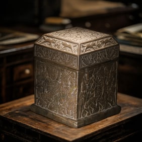 An Exquisite Sheli Stone Character and Story Pattern Box