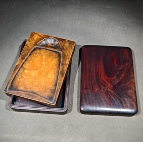 An Exquisite with poem Inkstone