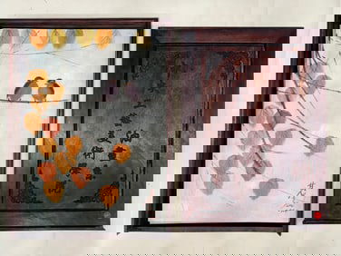 A Chinese Flower and Bird Oil  Painting