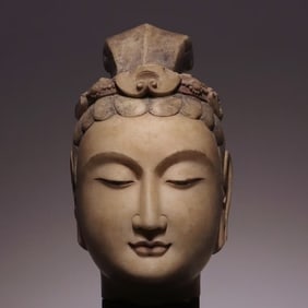 An Exquisite Marble Buddha head