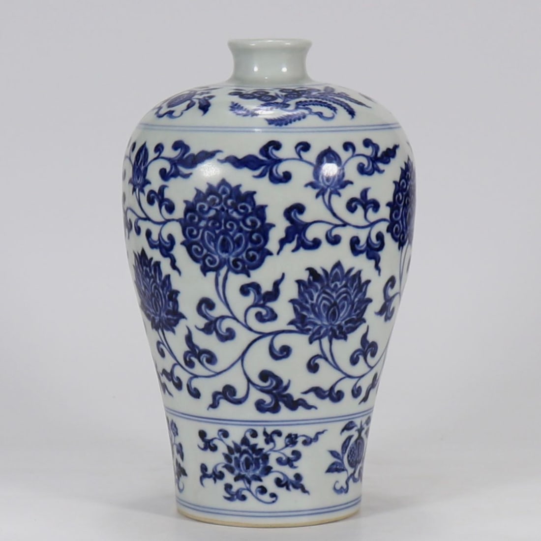 An Exquisite Blue and White Lotus Pattern Vase (1 of 8)