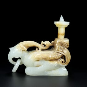 An Exquisite White Jade Figure Ornament