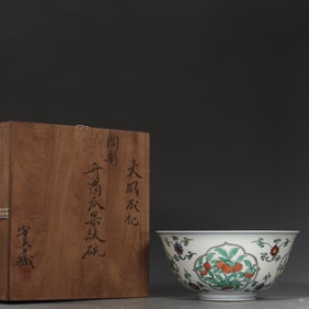 An Exquisite Doucai Flower and Fruit Pattern Bowl