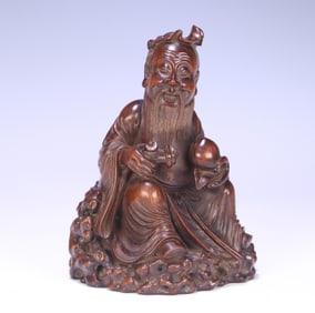 An Exquisite Huanghuali wood Figure Ornament