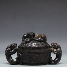 A Exquisite Crystal Double-Ears Censer